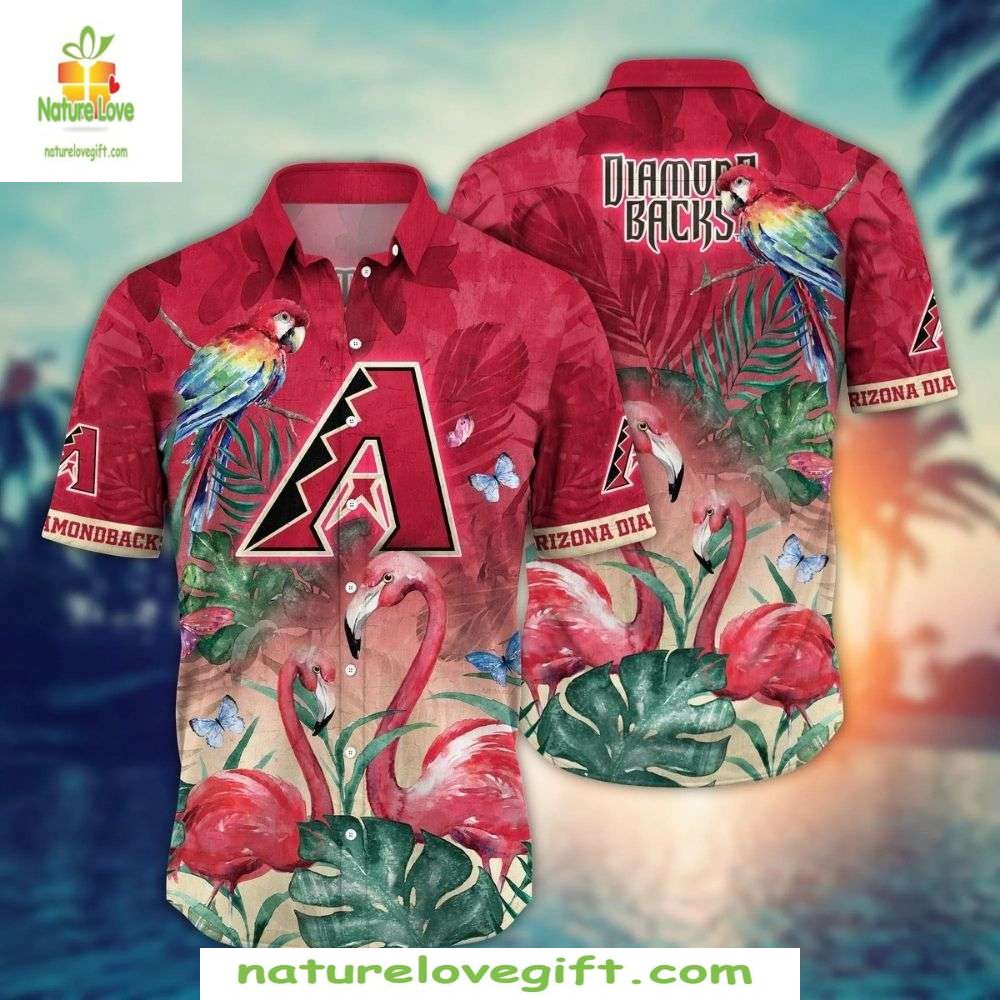 Arizona Diamondbacks Hawaiian MLB Baseball Apparel - Adult & Kids T-Shirts, Sweatshirts & Hoodies apparel design preview 1