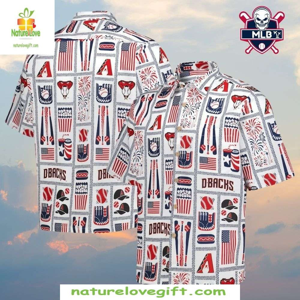 Arizona Diamondbacks Patriotic Hawaiian Fireworks - Adult & Kids T-Shirts, Sweatshirts & Hoodies apparel design preview 1