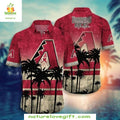 Arizona Diamondbacks Hawaiian Red Palm Sunset - Adult & Kids T-Shirts, Sweatshirts & Hoodies apparel design preview 1