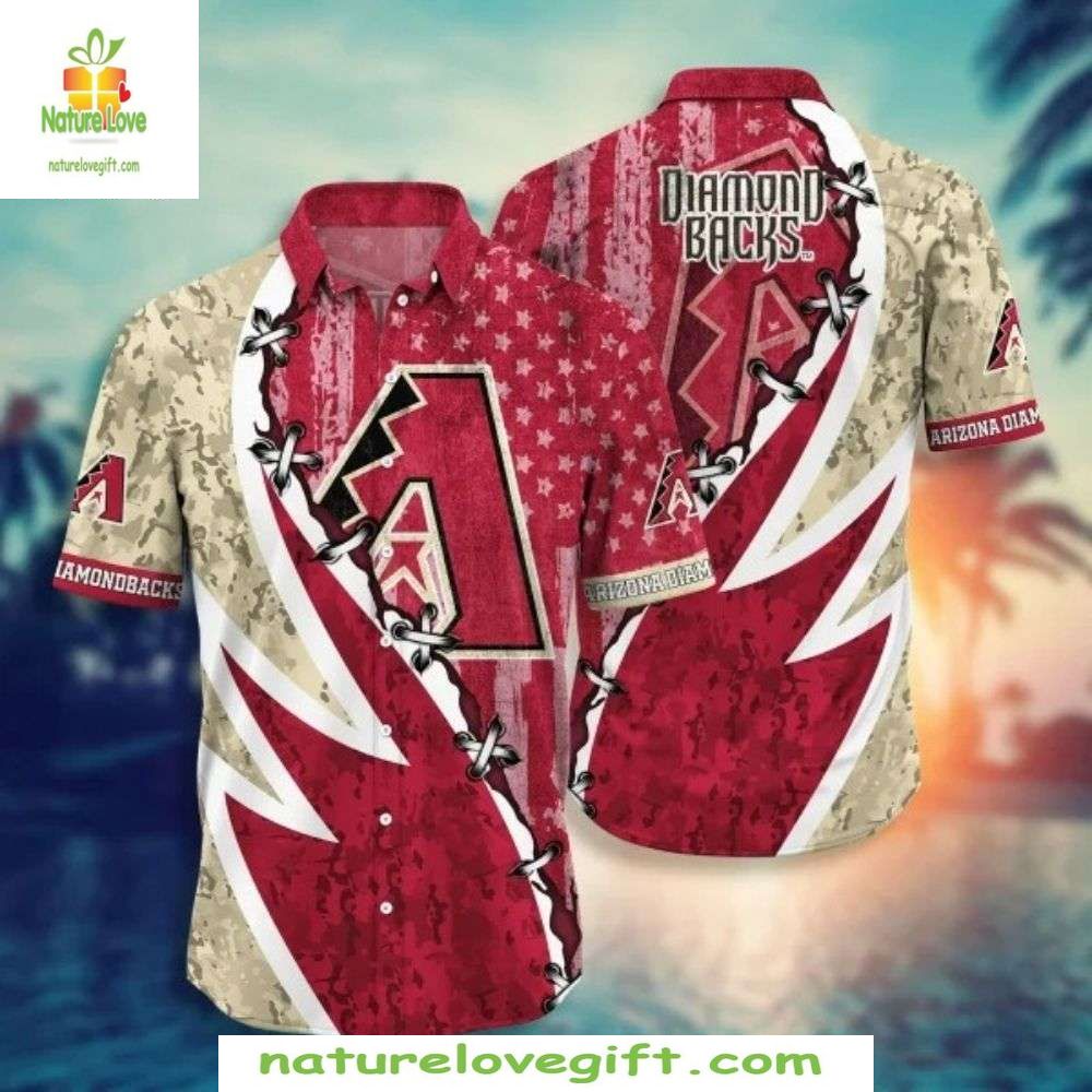 Arizona Diamondbacks Hawaiian Sandstone Splash MLB - Adult & Kids T-Shirts, Sweatshirts & Hoodies apparel design preview 1
