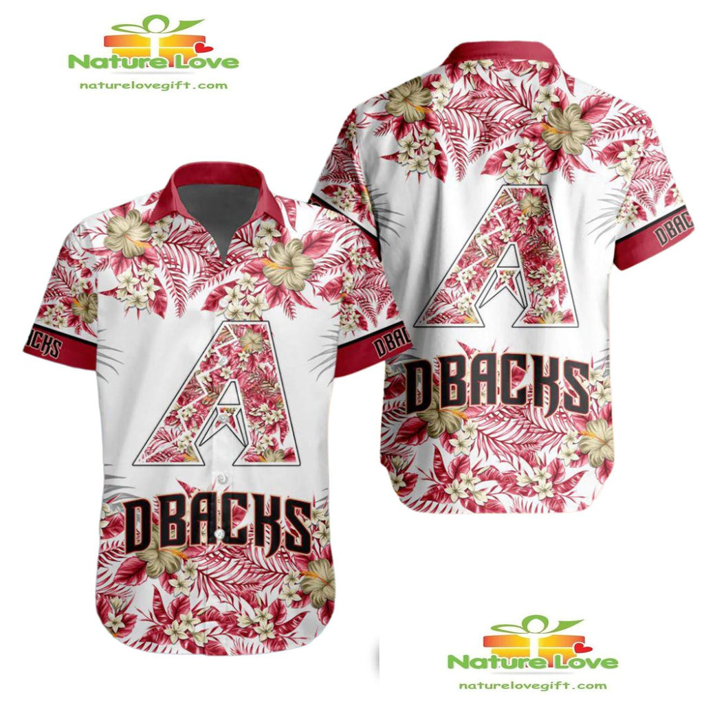 Arizona Diamondbacks Tropical Flower Hawaiian for Men - Adult & Kids T-Shirts, Sweatshirts & Hoodies apparel design preview 1