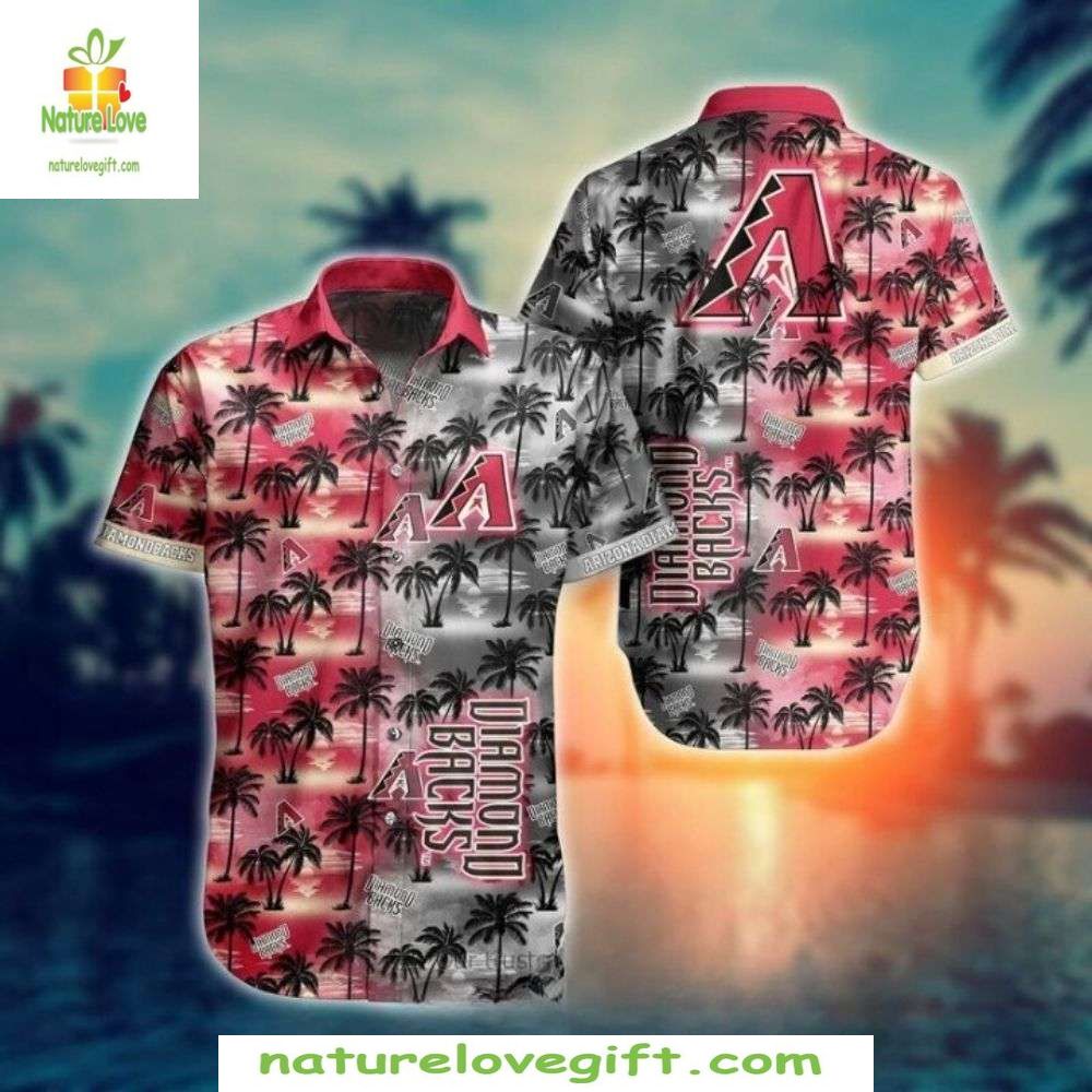 Arizona Diamondbacks Hawaiian Tropical Sunset Palm - Adult & Kids T-Shirts, Sweatshirts & Hoodies apparel design preview 1