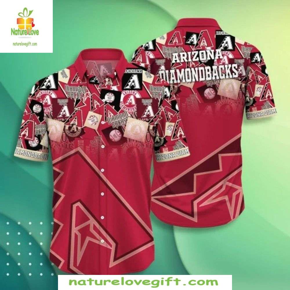 Arizona Diamondbacks Hawaiian MLB Baseball Team - Adult & Kids T-Shirts, Sweatshirts & Hoodies apparel design preview 1