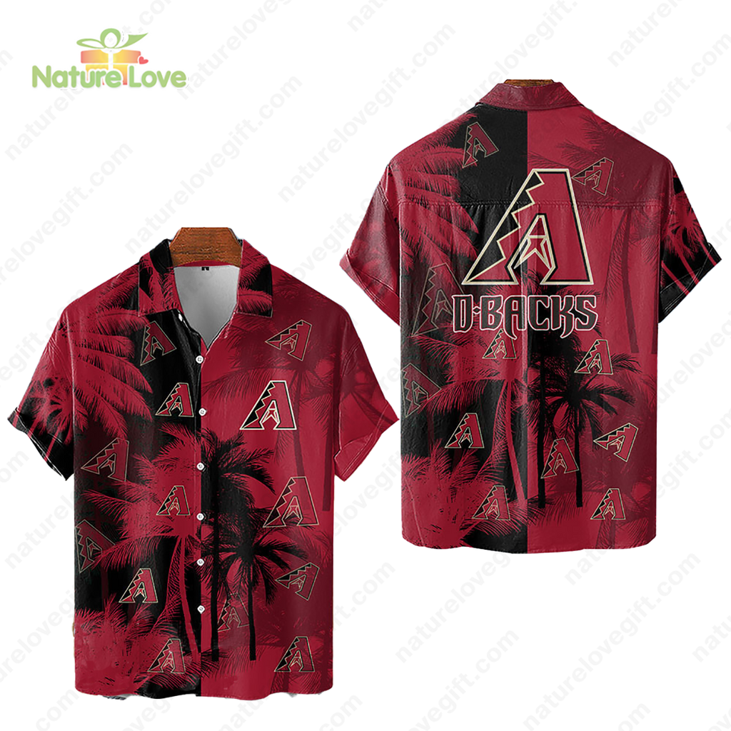 Arizona Diamondbacks Tropical Palm Trees MLB Hawaiian - Adult & Kids T-Shirts, Sweatshirts & Hoodies apparel design preview 1