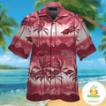 Arkansas Razorbacks Hawaiian Tropical Aloha Button Up - Adult & Kids T-Shirts, Sweatshirts & Hoodies apparel design preview 1