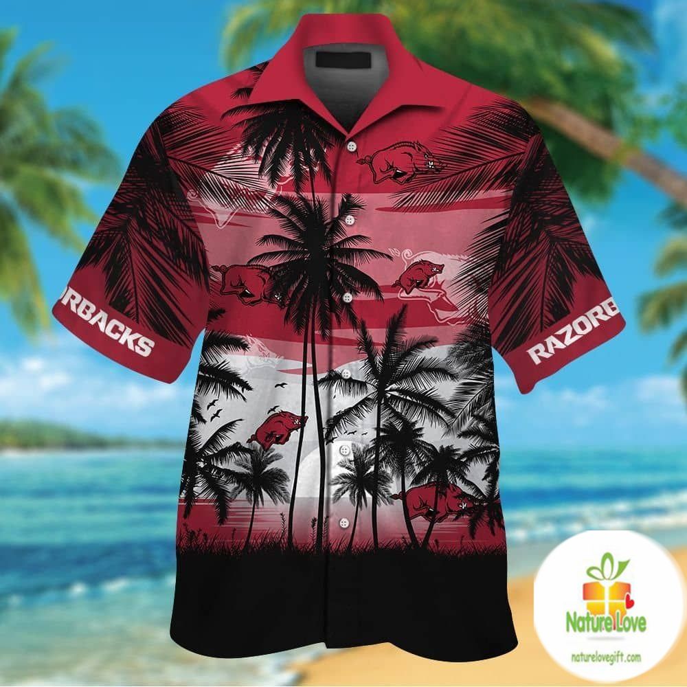 Arkansas Razorbacks Hawaiian Tropical Palm Aloha - Adult & Kids T-Shirts, Sweatshirts & Hoodies apparel design preview 1