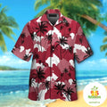 Arkansas Razorbacks Hawaiian Tropical Aloha Button Up - Adult & Kids T-Shirts, Sweatshirts & Hoodies apparel design preview 1