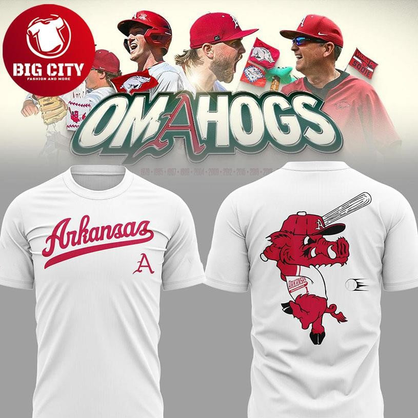 Arkansas Razorbacks Omahogs 2026 Throwback Night Two - Adult & Kids T-Shirts, Sweatshirts & Hoodies apparel design preview 1