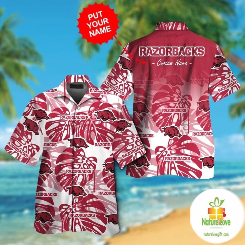 Arkansas Razorbacks Hawaiian Aloha Short Sleeve - Adult & Kids T-Shirts, Sweatshirts & Hoodies apparel design preview 1