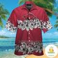 Arkansas Razorbacks Hawaiian Aloha Button Up Short - Adult & Kids T-Shirts, Sweatshirts & Hoodies apparel design preview 1