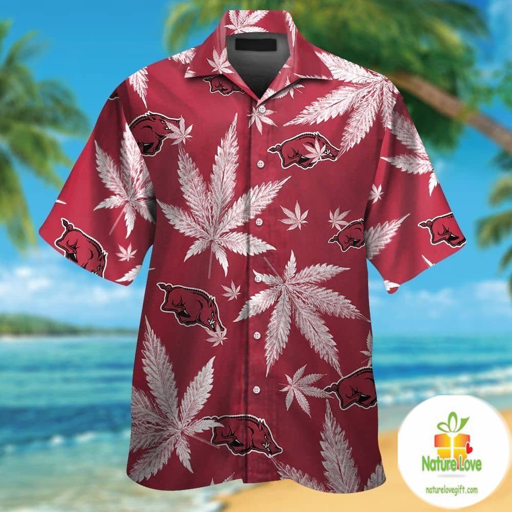 Arkansas Razorbacks Hawaiian Tropical Aloha Short - Adult & Kids T-Shirts, Sweatshirts & Hoodies apparel design preview 1