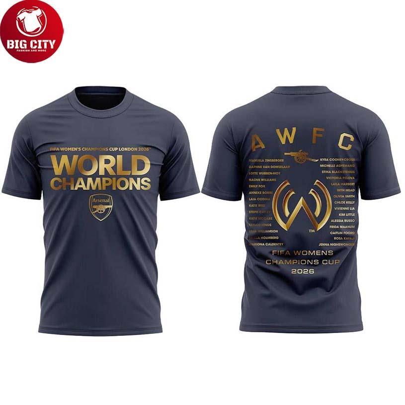 Arsenal 2026 FIFA Womens Champions Cup In London Two - Adult & Kids T-Shirts, Sweatshirts & Hoodies apparel design preview 1