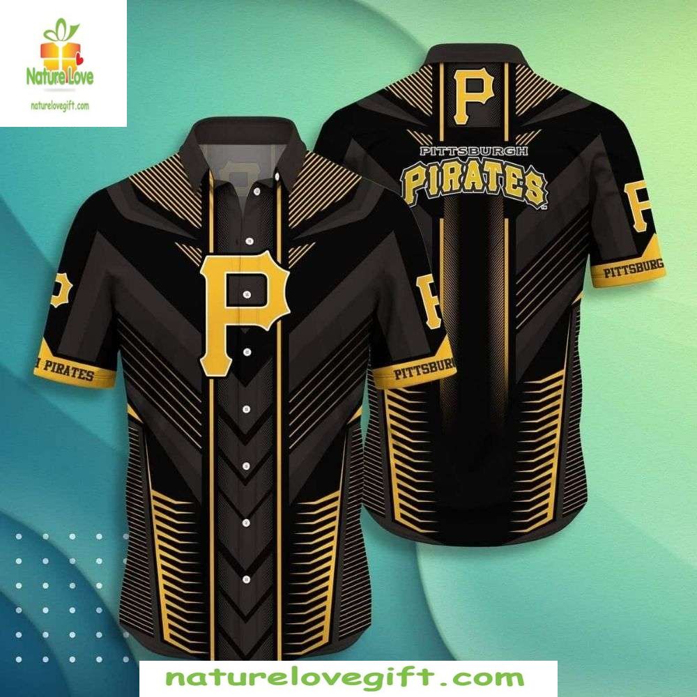 MLB Hawaiian Art Deco Pirates Pittsburgh Stylish - Adult & Kids T-Shirts, Sweatshirts & Hoodies apparel design preview 1