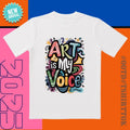 'Art Is My Voice' Multi Color Artistic Font Daily - Adult & Kids T-Shirts, Sweatshirts & Hoodies apparel design preview 1