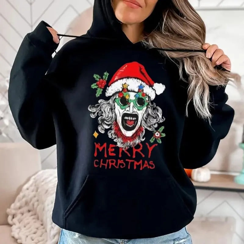 Art Clown Mery Terrifier Funny Santa 2 Xmas Scary - Adult & Kids T-Shirts, Sweatshirts & Hoodies apparel design preview 1