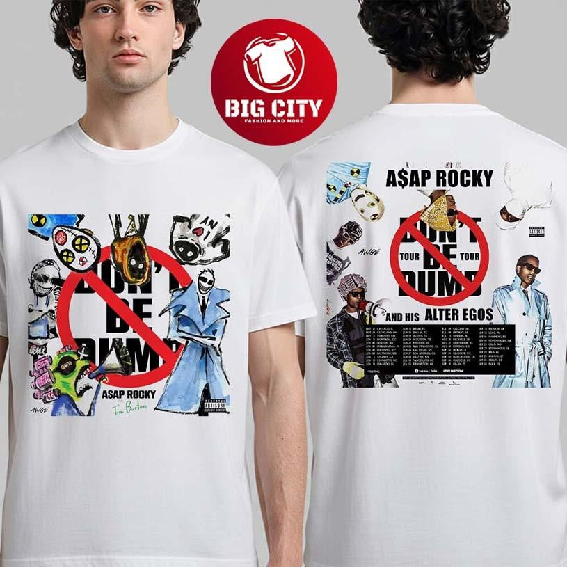 Asap Rocky Don't Be Dumb Tour 2026 North America UK - Adult & Kids T-Shirts, Sweatshirts & Hoodies apparel design preview 1