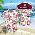 Aston Villa Hawaiian And Shorts Custom Name Sports - Adult & Kids T-Shirts, Sweatshirts & Hoodies apparel design preview 1
