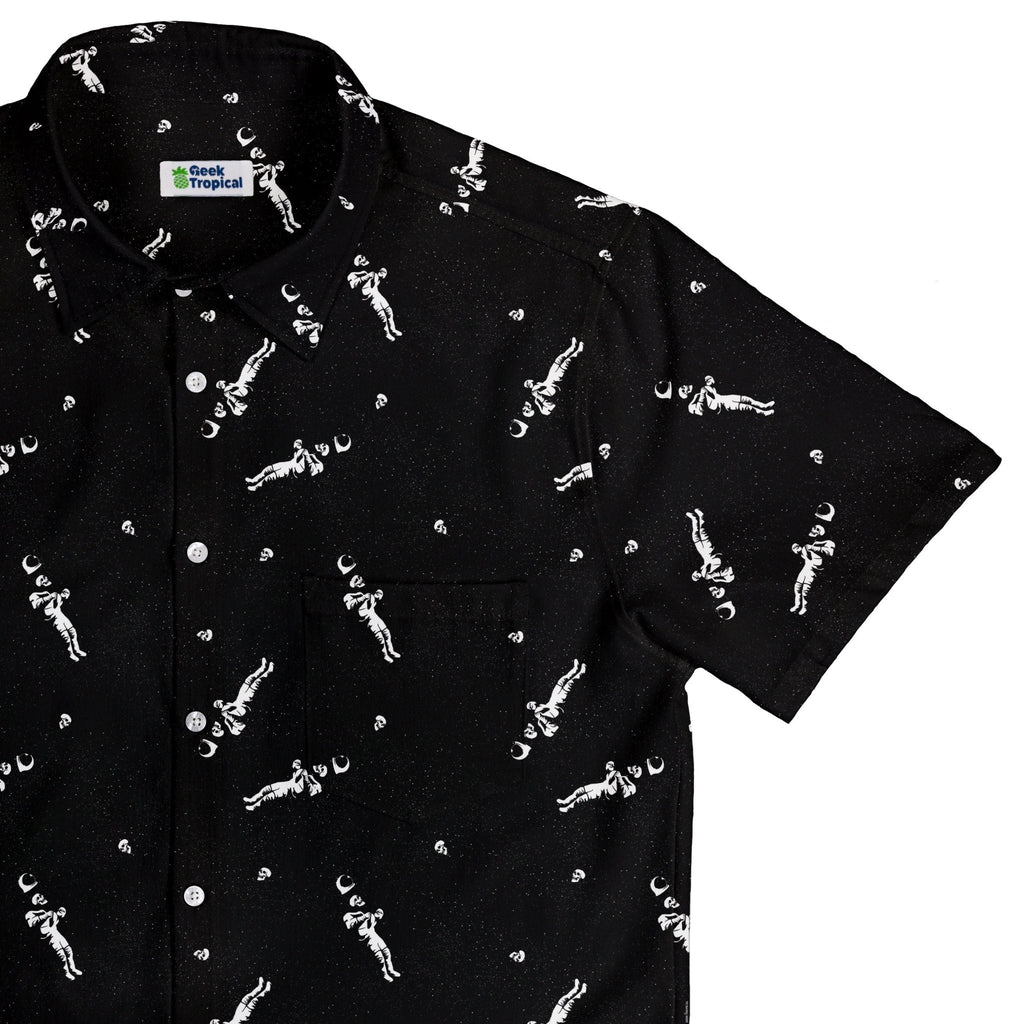 Astronaut Skeleton Button Up - Adult & Kids T-Shirts, Sweatshirts & Hoodies apparel design preview 1