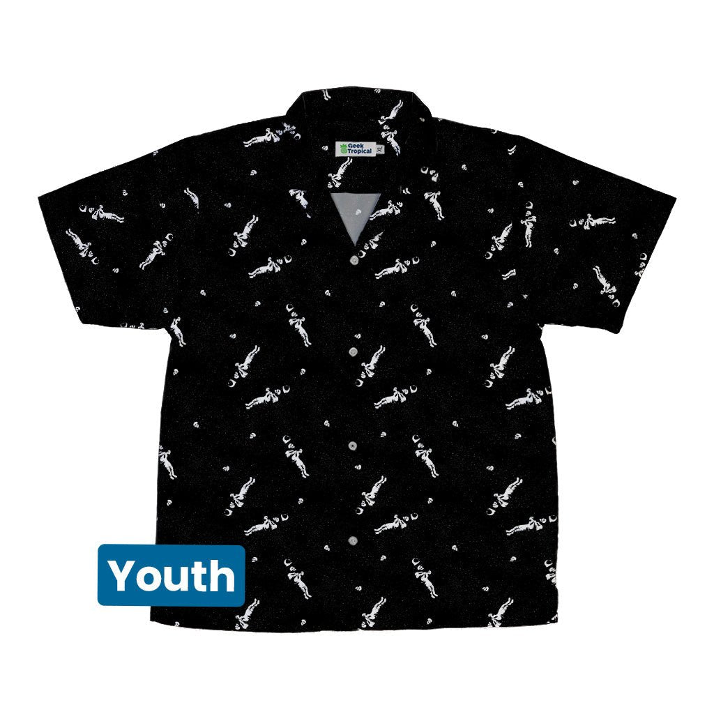 Astronaut Skeleton Youth Hawaiian - Adult & Kids T-Shirts, Sweatshirts & Hoodies apparel design preview 1