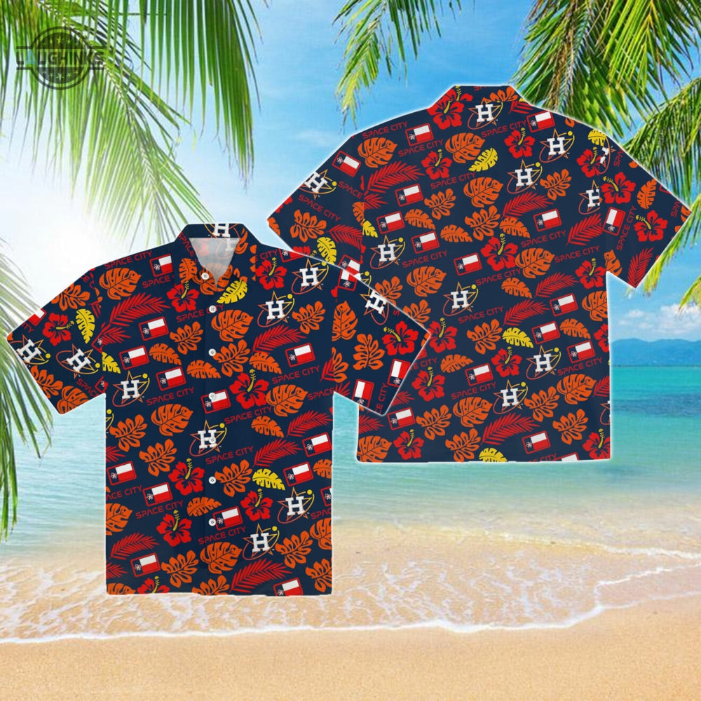 Astros Hawaiian 2023 And Shorts Houston Mens Button - Adult & Kids T-Shirts, Sweatshirts & Hoodies apparel design preview 1