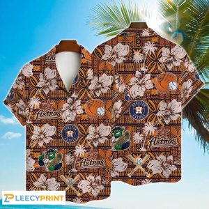 Astros Hawaiian Hibiscus Pattern Vintage For Men - Adult & Kids T-Shirts, Sweatshirts & Hoodies apparel design preview 1