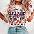 Ballpark Is Where I Spend Most My Days Baseball Funny - Adult & Kids T-Shirts, Sweatshirts & Hoodies apparel design preview 1