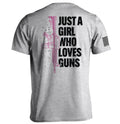 Just Girl Who Loves Guns - Adult & Kids T-Shirts, Sweatshirts & Hoodies apparel design preview 1