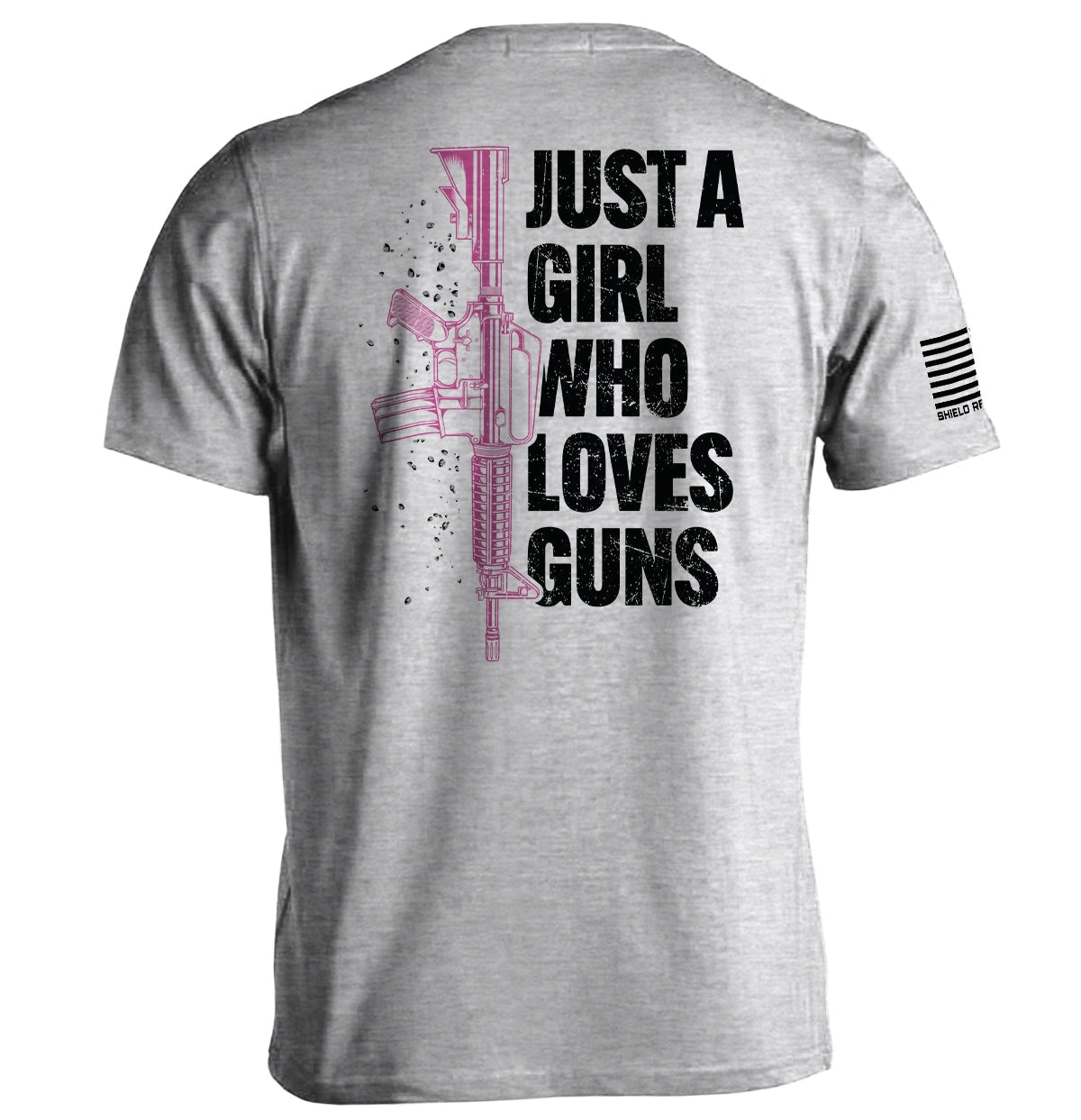 Just Girl Who Loves Guns - Adult & Kids T-Shirts, Sweatshirts & Hoodies apparel design preview 1