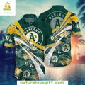 MLB Hawaiian Athletics Spirit Crossed Palms Floral - Adult & Kids T-Shirts, Sweatshirts & Hoodies apparel design preview 1