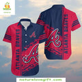 Atlanta Braves Hawaiian Urban Navy Camo Stylish - Adult & Kids T-Shirts, Sweatshirts & Hoodies apparel design preview 1