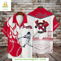 Atlanta Braves Hawaiian Red White Stylish Baseball - Adult & Kids T-Shirts, Sweatshirts & Hoodies apparel design preview 1