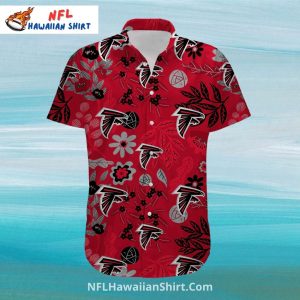 Atlanta Falcons Aloha Red Tropical Floral Print - Adult & Kids T-Shirts, Sweatshirts & Hoodies apparel design preview 1