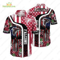 Atlanta Falcons American Flag Skulls Vintage Hawaiian - Adult & Kids T-Shirts, Sweatshirts & Hoodies apparel design preview 1