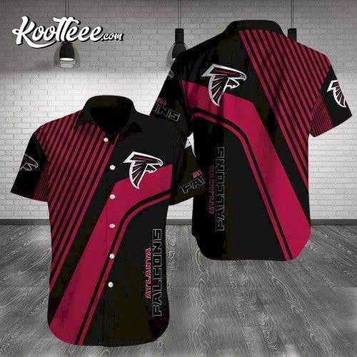 Atlanta Falcons Curved Hawaiian - Adult & Kids T-Shirts, Sweatshirts & Hoodies apparel design preview 1