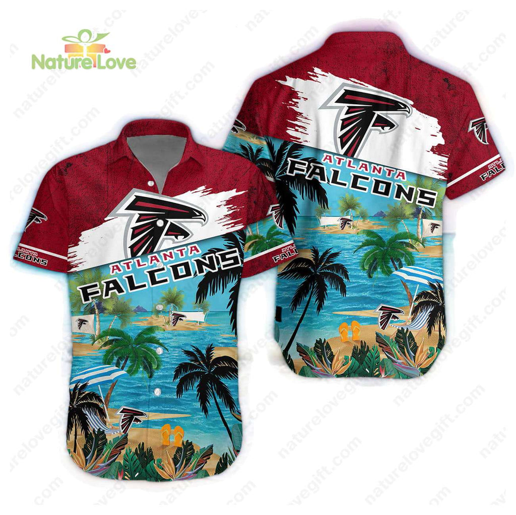 Atlanta Falcons Summer Beach Hawaiian Aloha - Adult & Kids T-Shirts, Sweatshirts & Hoodies apparel design preview 1