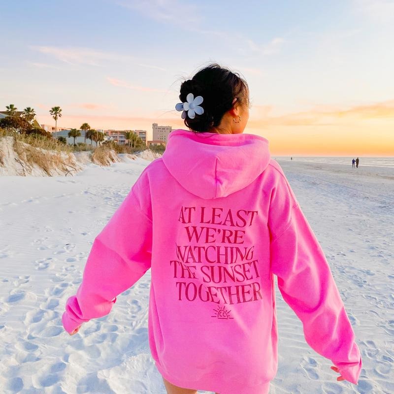 Atleast We'Re Watching Sunset Together Cotton Casual - Adult & Kids T-Shirts, Sweatshirts & Hoodies apparel design preview 1