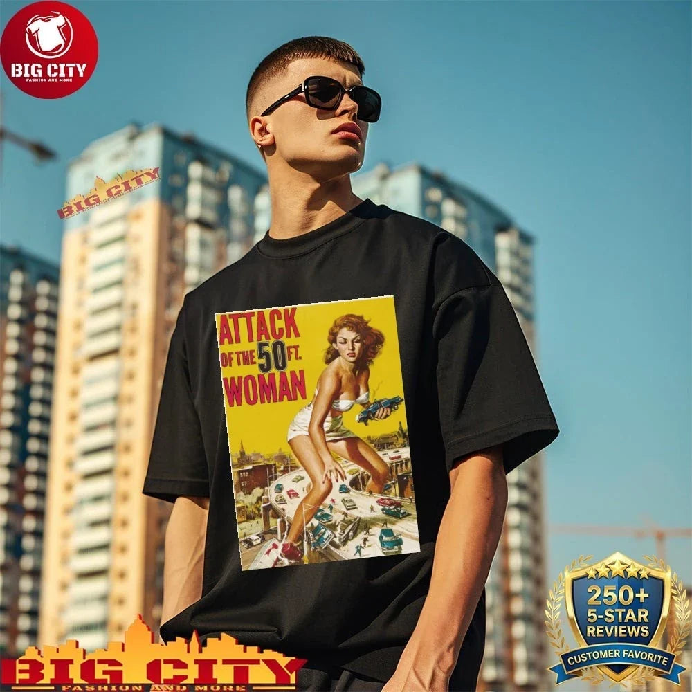 Attack Of The 50 Foot Woman poster - Adult & Kids T-Shirts, Sweatshirts & Hoodies apparel design preview 1