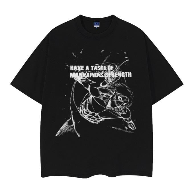 Attack Titan "Eren Yeager" Vintage Anime 100% Cotton - Adult & Kids T-Shirts, Sweatshirts & Hoodies apparel design preview 1