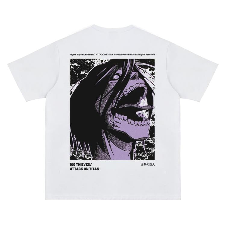 Attack Titan "Furious Roar" Vintage Anime 100% Cotton - Adult & Kids T-Shirts, Sweatshirts & Hoodies apparel design preview 1
