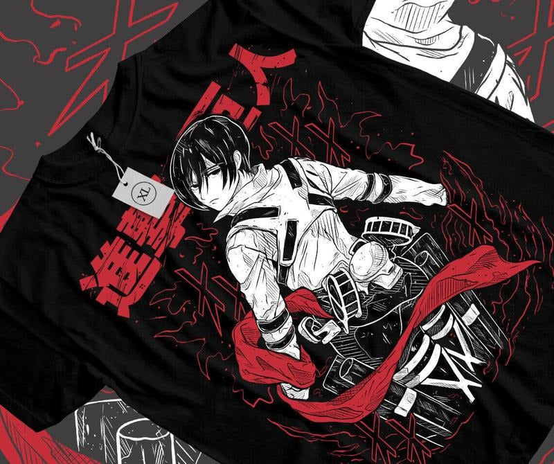 Attack Titan S 4XL Mikasa Shingeki No Kyojin Anime - Adult & Kids T-Shirts, Sweatshirts & Hoodies apparel design preview 1