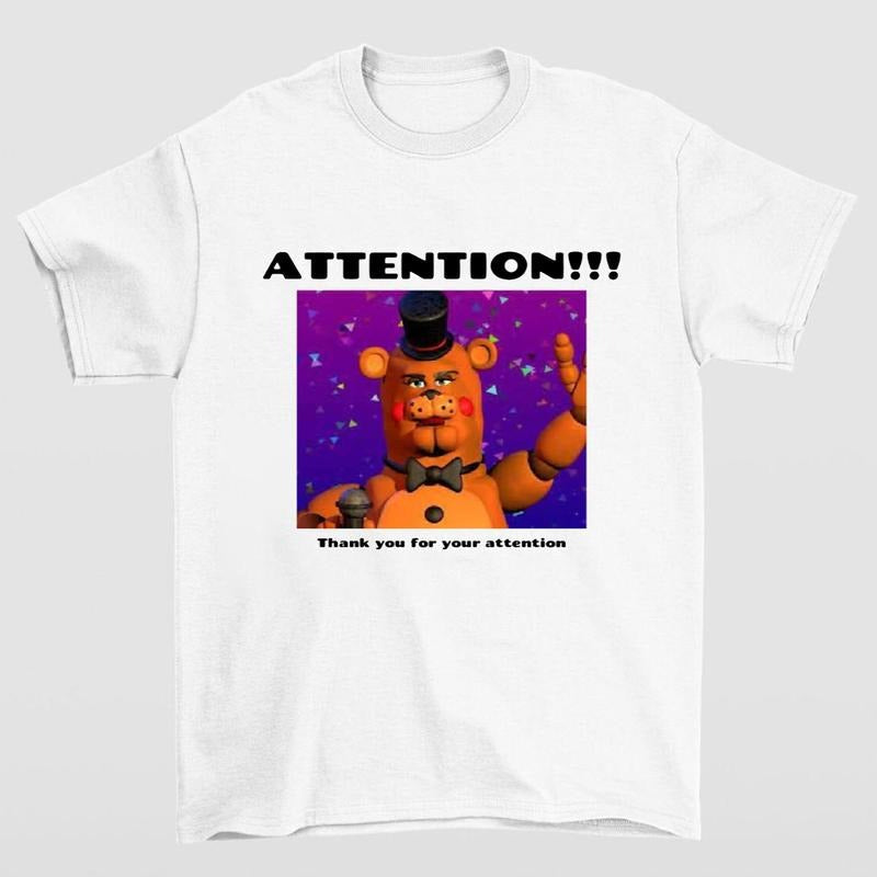 Attention Thank You Your FNAF Bold Graphics Everyday - Adult & Kids T-Shirts, Sweatshirts & Hoodies apparel design preview 1