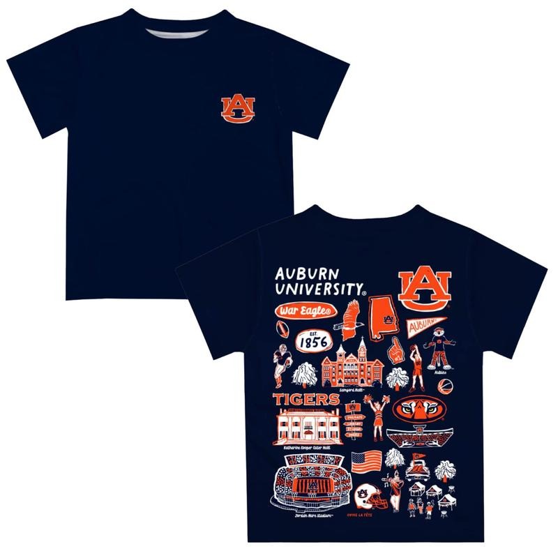 Auburn Tigers Impressions Artwork Relaxed Fit Short - Adult & Kids T-Shirts, Sweatshirts & Hoodies apparel design preview 1