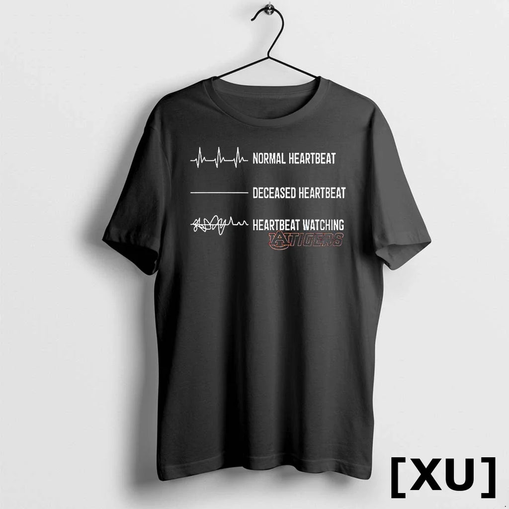 Auburn Tigers Normal Heartbeat Deceased Watching - Adult & Kids T-Shirts, Sweatshirts & Hoodies apparel design preview 1
