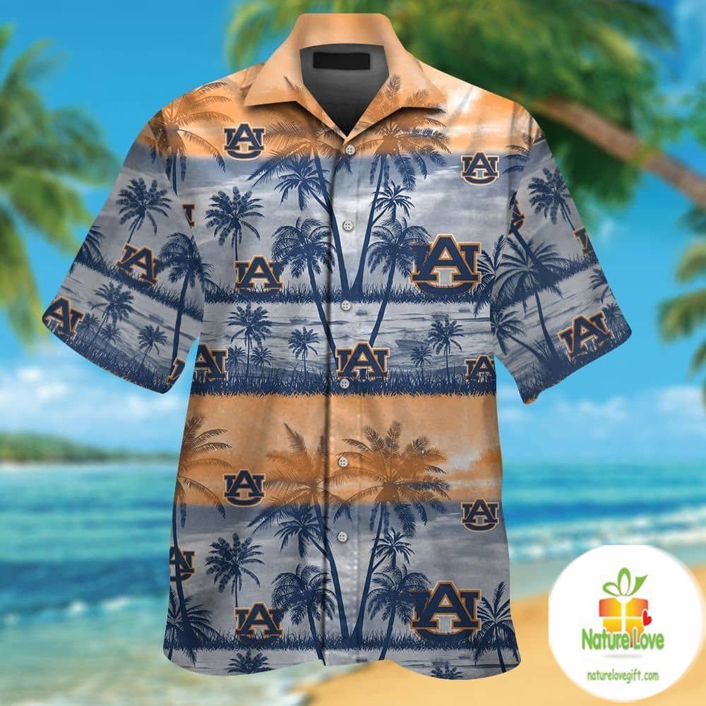 Auburn Tigers Hawaiian Aloha Button Up Short Sleeve - Adult & Kids T-Shirts, Sweatshirts & Hoodies apparel design preview 1