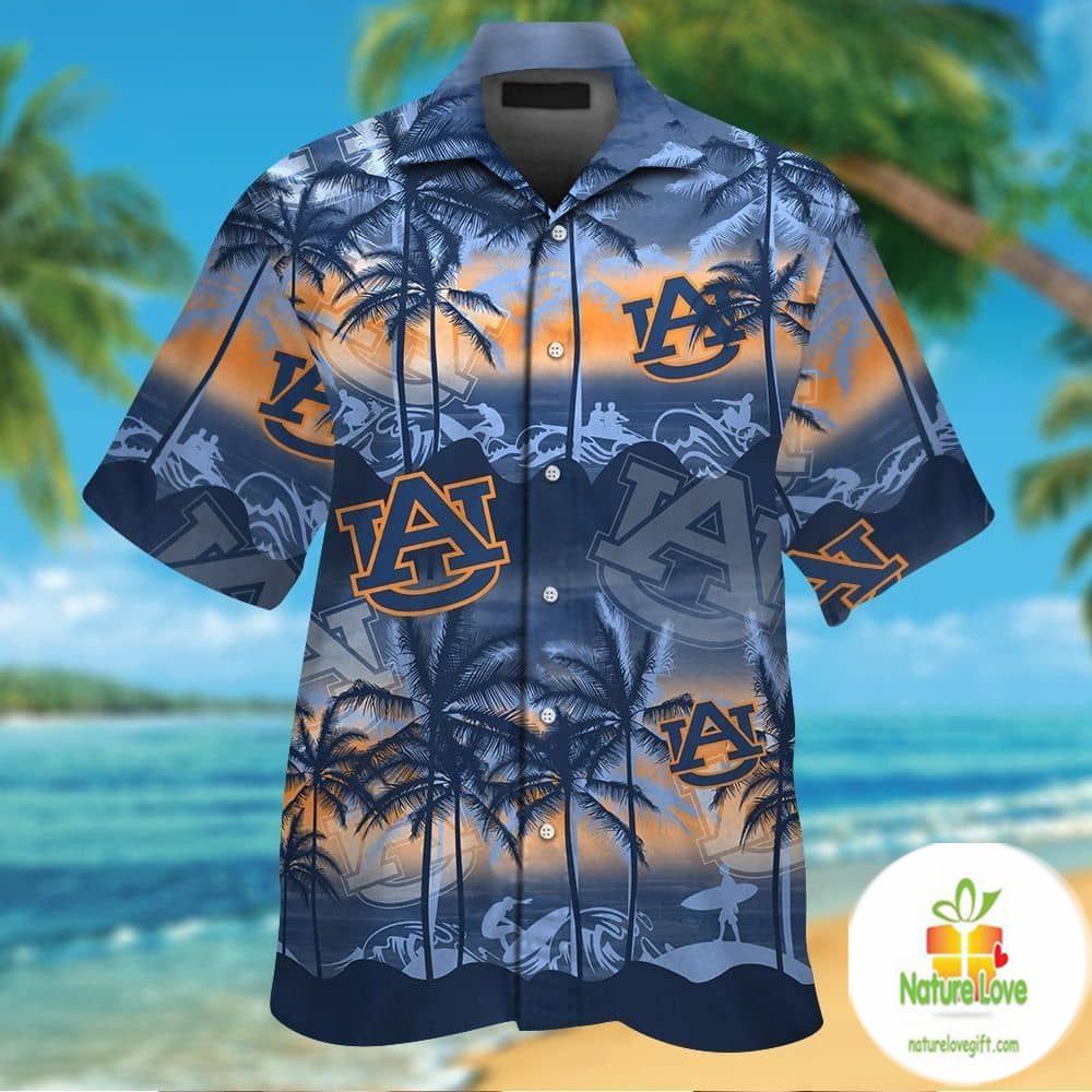 Auburn Tigers Hawaiian Aloha Button Up - Adult & Kids T-Shirts, Sweatshirts & Hoodies apparel design preview 1
