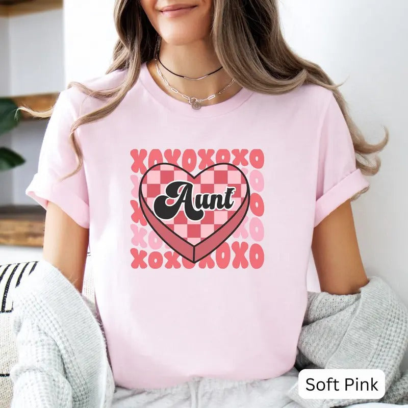 Aunt Valentine Pregnancy Announcement Reveal Sister - Adult & Kids T-Shirts, Sweatshirts & Hoodies apparel design preview 1