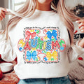 Autism Awareness Coquette Retro Bow Mama Advocate - Adult & Kids T-Shirts, Sweatshirts & Hoodies apparel design preview 1