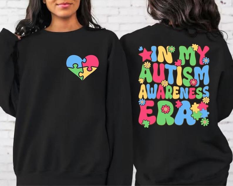 Autism Awareness Mom Education Teacher My Era Blue - Adult & Kids T-Shirts, Sweatshirts & Hoodies apparel design preview 1