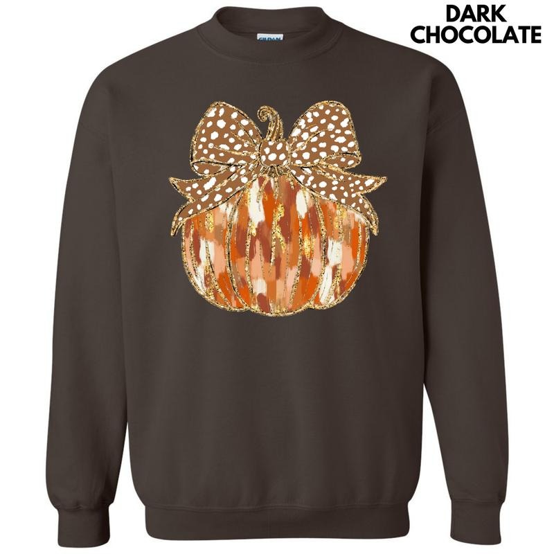 Autumn Brushstroke Pumpkin 'NLB' - Adult & Kids T-Shirts, Sweatshirts & Hoodies apparel design preview 1