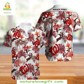 Washington Nationals MLB Hawaiian Autumn Glory Burnt - Adult & Kids T-Shirts, Sweatshirts & Hoodies apparel design preview 1